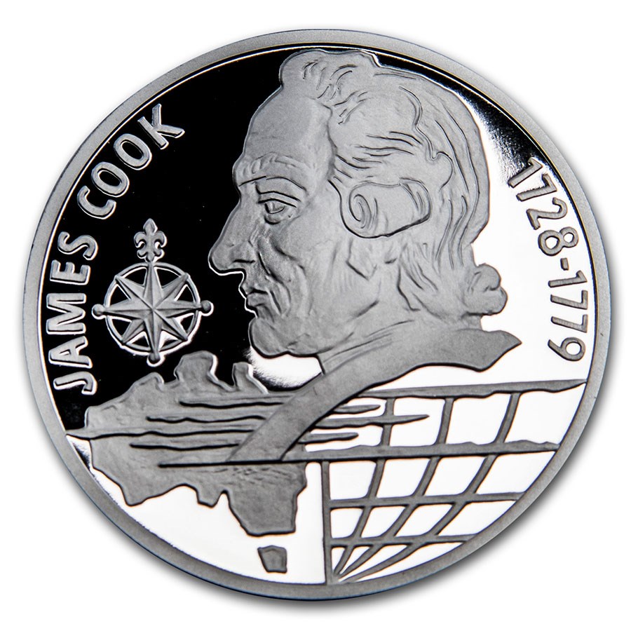 Buy 2020 Niue 1 oz Silver Proof On Waves James Cook APMEX
