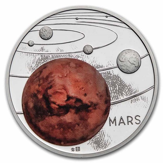 2020 Niue 1 oz Silver Proof Solar System (Mars) 2020 Niue 1 oz Silver Proof Solar System (Mars)