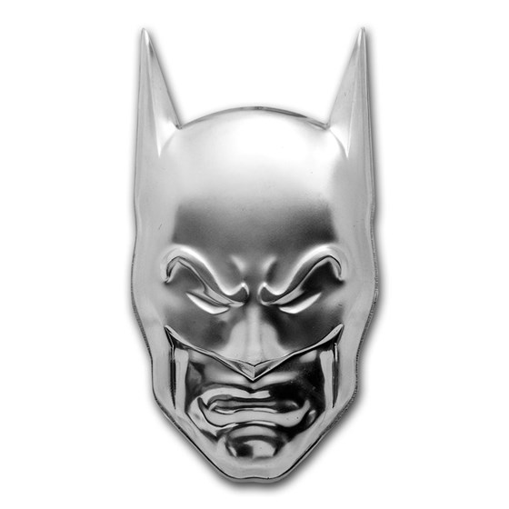 2020 Niue 2 oz Silver $5 DC Comics: Batman Cowl Mask (UHR)