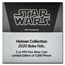 2020 Niue 2 oz Silver $5 Star Wars Boba Fett Helmet UHR