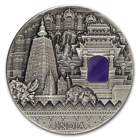 2020 Niue 2 oz Silver Antique India Imperial Art Coin 2020 Niue 2 oz Silver Antique India Imperial Art Coin