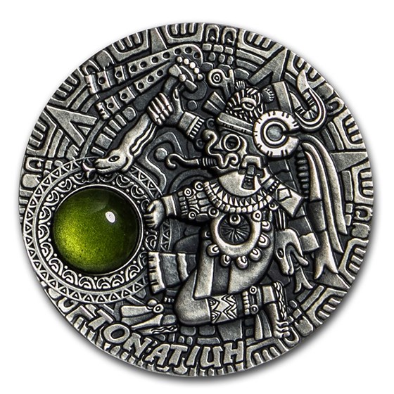 2020 Niue 2 oz Silver Antique Sun Gods; Tonatiuh 2020 Niue 2 oz Silver Antique Sun Gods; Tonatiuh