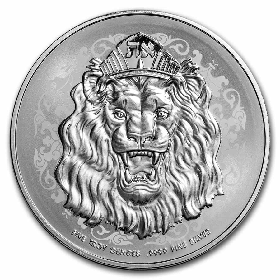 2020 Niue 5 oz Silver Roaring Lion High Relief BU