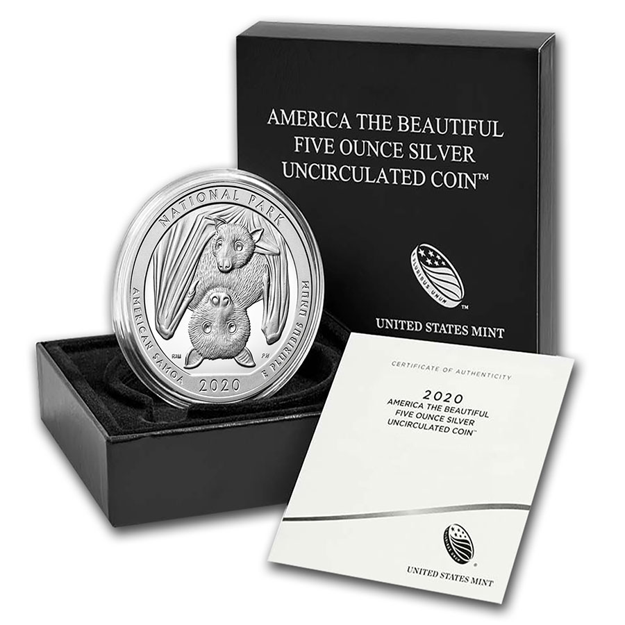 1オンス銀貨／純銀 2020年サモア5TALA銀貨 [カプセル付] Buy 2020-P 5 oz Silver ATB American Samoa | APMEX