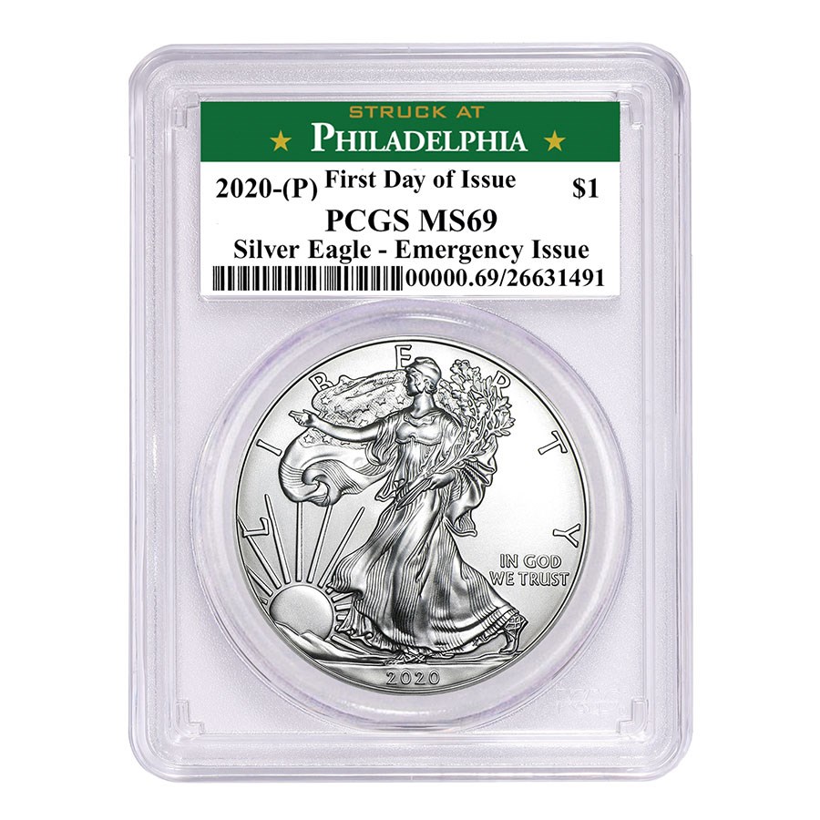 2020 (P) American Silver Eagle MS-69 PCGS (FDI, Philadelphia)