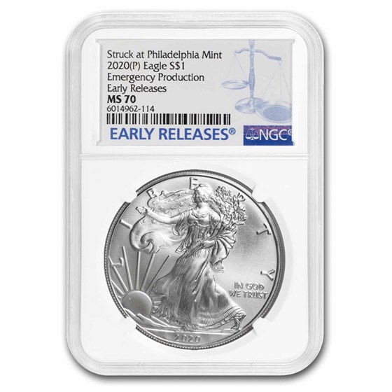 2020 (P) American Silver Eagle MS-70 NGC 2020 (P) American Silver Eagle MS-70 NGC