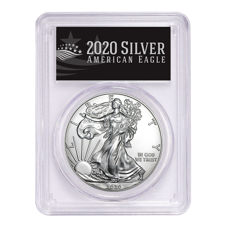 Buy 2020 (P) American Silver Eagle MS-70 PCGS (FDI, Black Label