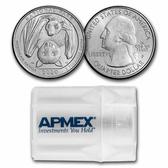 2020-P ATB Quarter National Park of American Samoa 40-Coin Roll 2020-P ATB Quarter National Park of American Samoa 40-Coin Roll