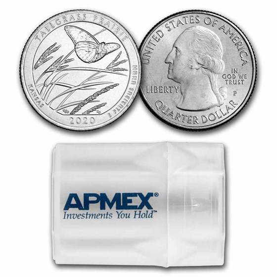 2020-P ATB Quarter Tallgrass Prairie Preserve 40-Coin Roll BU 2020-P ATB Quarter Tallgrass Prairie Preserve 40-Coin Roll BU