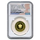 2020-P Australia Bi-Metal Adelaide Pound Commem PF-70 NGC (FDI)