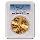 2020 Palau 1 oz Silver Gold Gilded Finish Fortune MS-70 PCGS FDOI 2020 Palau 1 oz Silver Gold Gilded Finish Fortune MS-70 PCGS FDOI