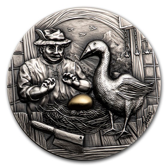 2020 Palau 2 oz Silver Antique Goose That Laid the Golden Egg 2020 Palau 2 oz Silver Antique Goose That Laid the Golden Egg