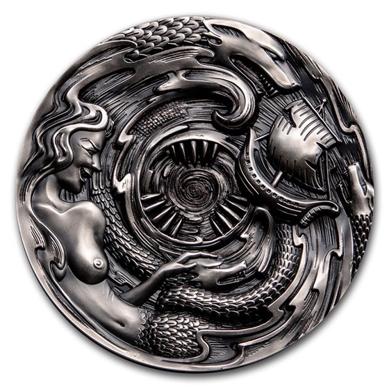 2020 Palau 3 oz Silver Epic High Relief Scylla and Charybdis