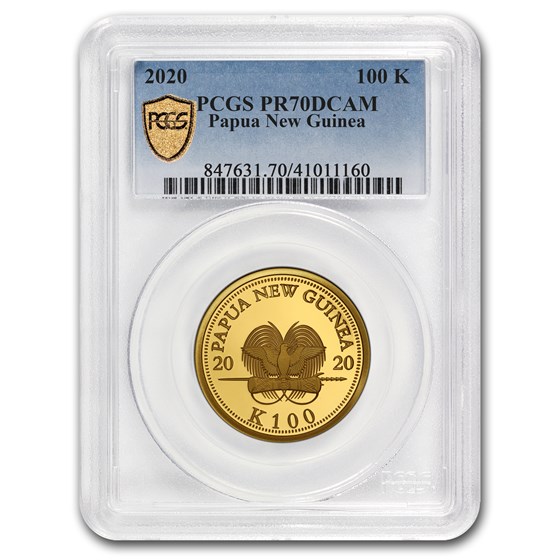 2020 Papua New Guinea Gold 100 Kina PR-70 Cameo PCGS 2020 Papua New Guinea Gold 100 Kina PR-70 Cameo PCGS