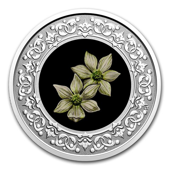 2020 RCM 1/4 oz Ag $3 Floral Emblems - BC: Pacific Dogwood