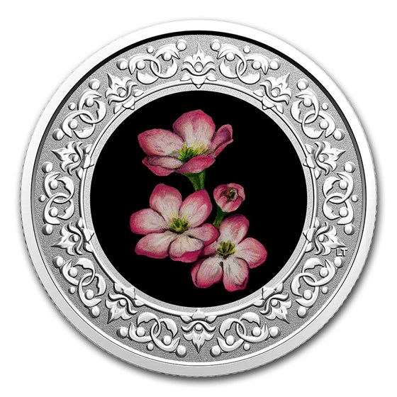 2020 RCM 1/4 oz Ag $3 Floral Emblems - Nova Scotia Mayflower 2020 RCM 1/4 oz Ag $3 Floral Emblems - Nova Scotia Mayflower