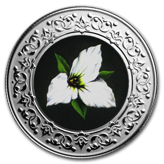 2020 RCM 1/4 oz Ag $3 Floral Emblems - Ontario: White Trillium 2020 RCM 1/4 oz Ag $3 Floral Emblems - Ontario: White Trillium