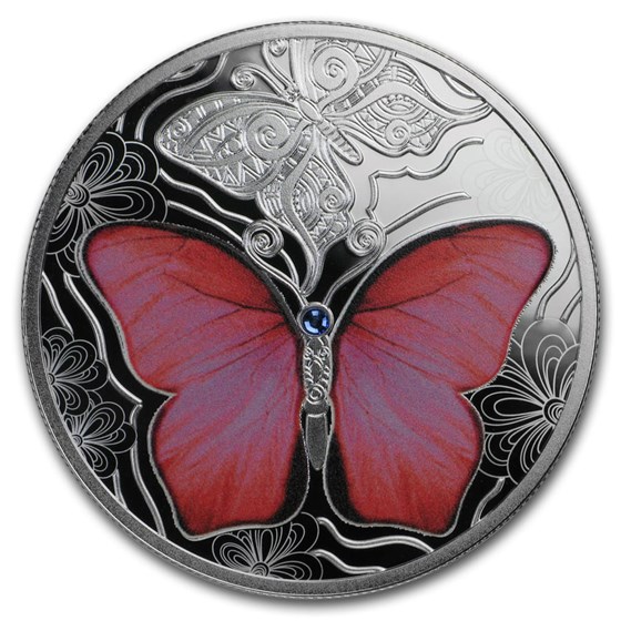 2020 Rep. of Cameroon Silver Colorful World of Butterflies: Red 2020 Rep. of Cameroon Silver Colorful World of Butterflies: Red