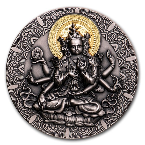 2020 Republic of Cameroon 2 oz Silver Antique Ancient Buddha 2020 Republic of Cameroon 2 oz Silver Antique Ancient Buddha