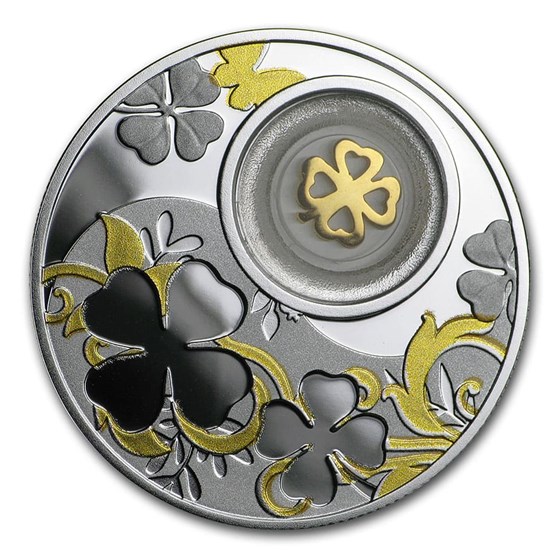 2020 Republic of Cameroon Silver Proof Lucky Four-Leaf Clover 2020 Republic of Cameroon Silver Proof Lucky Four-Leaf Clover