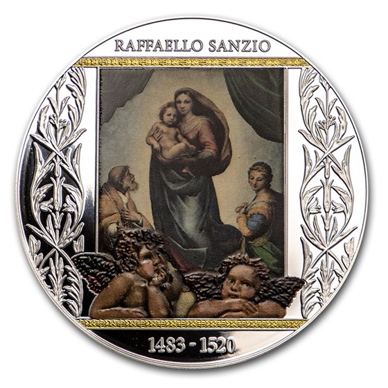 2020 Republic of Cameroon Silver Sistine Madonna 2020 Republic of Cameroon Silver Sistine Madonna