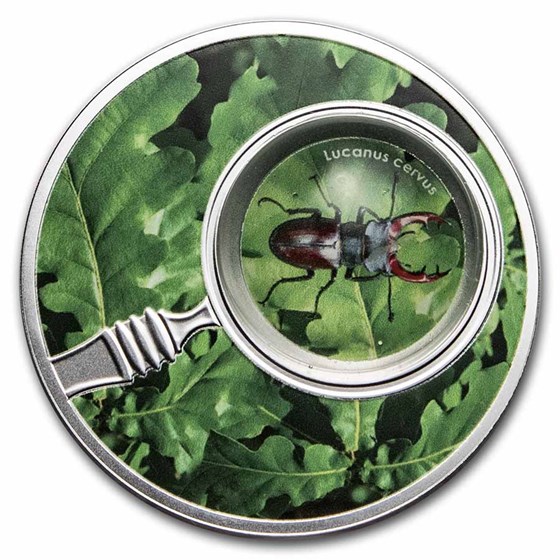2020 Republic of Cameroon Silver The Secret Garden Stag Beetle 2020 Republic of Cameroon Silver The Secret Garden Stag Beetle