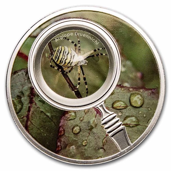 2020 Republic of Cameroon Silver The Secret Garden Wasp Spider 2020 Republic of Cameroon Silver The Secret Garden Wasp Spider