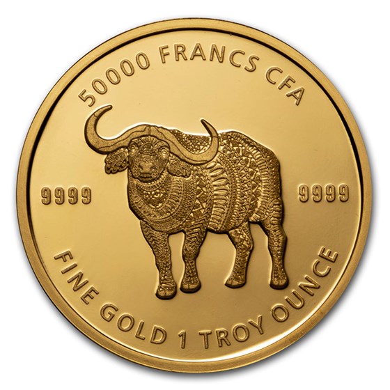 2020 Republic of Chad 1 oz Gold Mandala Buffalo BU 2020 Republic of Chad 1 oz Gold Mandala Buffalo BU