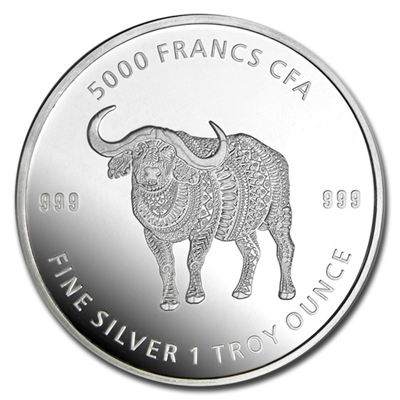 2020 Republic of Chad 1 oz Silver Mandala Buffalo BU 2020 Republic of Chad 1 oz Silver Mandala Buffalo BU