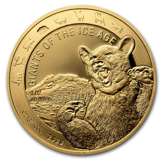 2020 Republic of Ghana 1 oz Gold Cave Bear Proof 2020 Republic of Ghana 1 oz Gold Cave Bear Proof