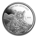 2020 Republic of Ghana 1 oz Silver 5 Cedi African Leopard BU 2020 Republic of Ghana 1 oz Silver 5 Cedi African Leopard BU