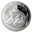 2020 Republic of Ghana 1 oz Silver Saber Toothed Cat BU