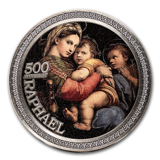 2020 Republic of Ghana Silver 500th Anniversary Raphael 2020 Republic of Ghana Silver 500th Anniversary Raphael