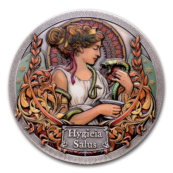 2020 Republic of Ghana Silver Goddesses of Health; Hygieia Salus 2020 Republic of Ghana Silver Goddesses of Health; Hygieia Salus