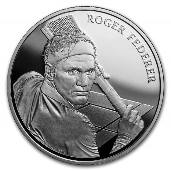 2020 Roger Federer Switzerland Silver 20 CHF Proof w/ Artist COA 2020 Roger Federer Switzerland Silver 20 CHF Proof w/ Artist COA