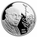 2020 Russia 1/2 oz Silver 2 Rubles Andrey Sakharov