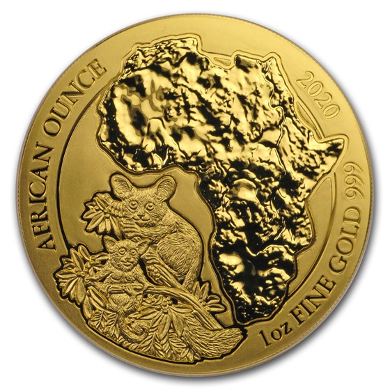 2020 Rwanda 1 oz Gold African Bushbaby BU 2020 Rwanda 1 oz Gold African Bushbaby BU