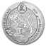 2020 Rwanda 1 oz Silver Lunar Year of the Rat BU