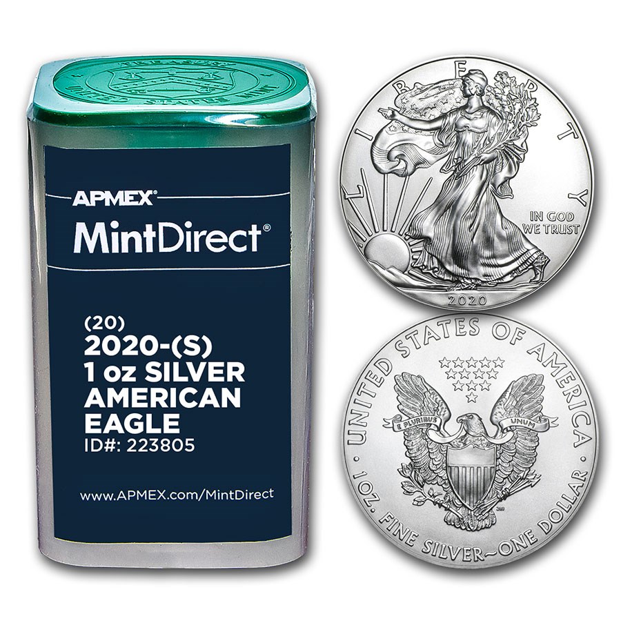Buy 2020 (S) 1 oz American Silver Eagles (20Coin MintDirect® Tube) APMEX