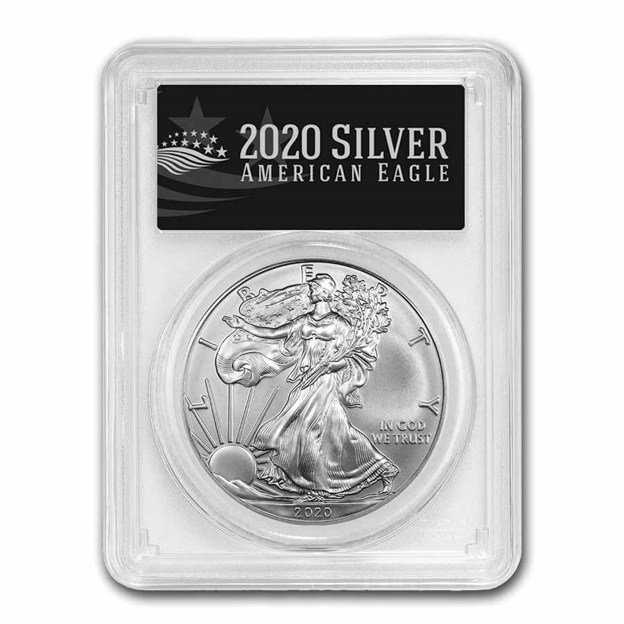 2020 (S) American Silver Eagle MS-69 PCGS (FS, Black Label)