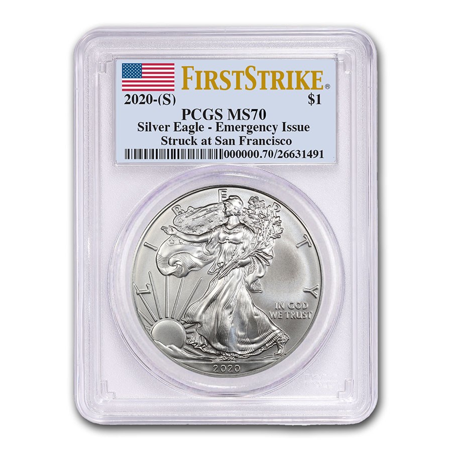 2020 (S) American Silver Eagle MS-70 PCGS (FirstStrike®)