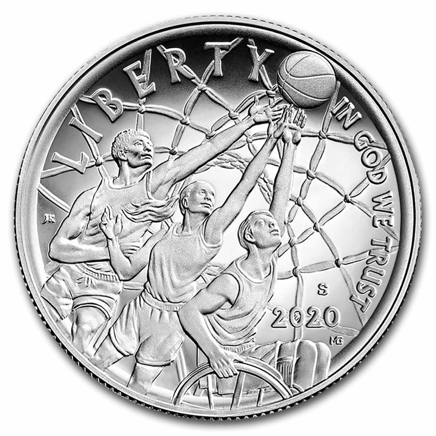 2020-S Basketball Hall of Fame 1/2 Dollar Proof Colorized (w/OGP)