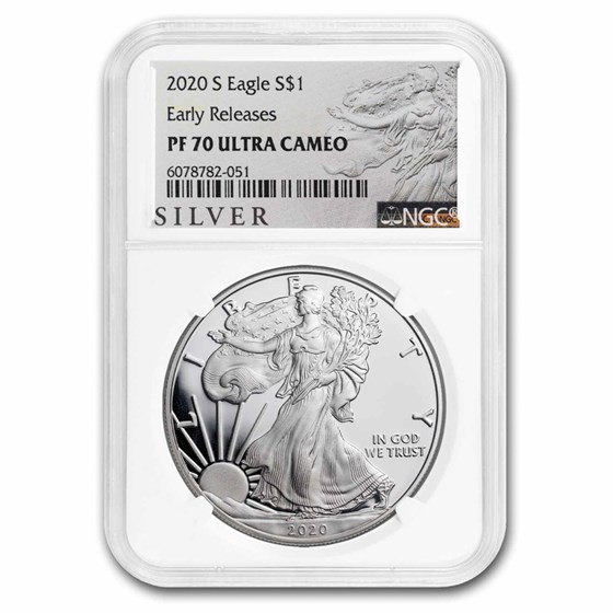 2020-S Proof American Silver Eagle PF-70 NGC (ER) 2020-S Proof American Silver Eagle PF-70 NGC (ER)