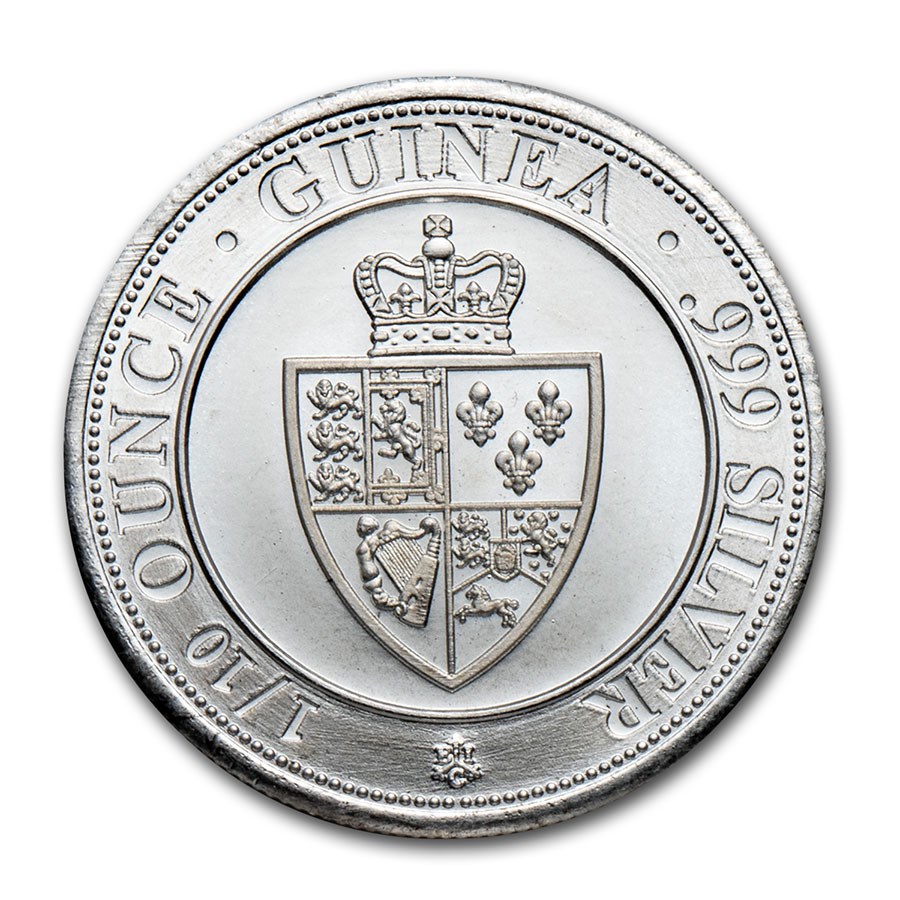 2020 Saint Helena 1/10 oz Silver Spade Guinea Shield BU