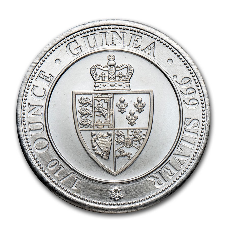 2020 Saint Helena 1/10 oz Silver Spade Guinea Shield BU