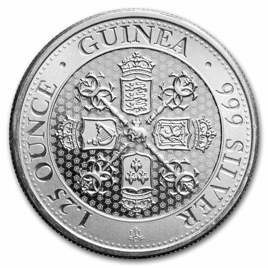 2020 Saint Helena 1.25 oz Silver Sceptre Guinea BU