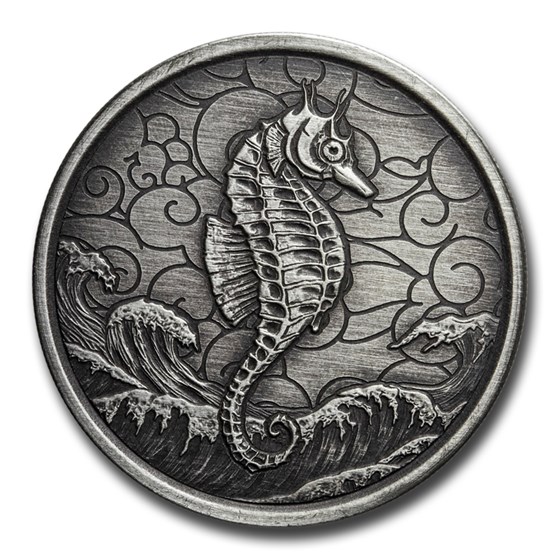 2020 Samoa 1 oz Silver Seahorse (Antique Finish) 2020 Samoa 1 oz Silver Seahorse (Antique Finish)