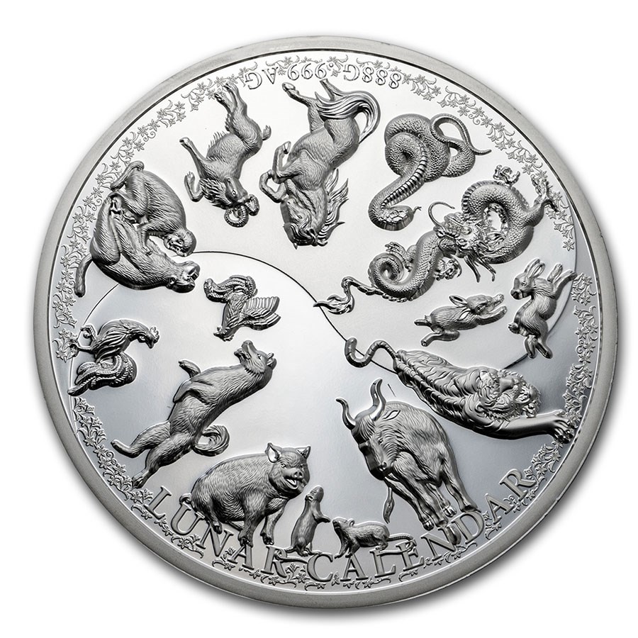 Buy 2020 Samoa 888 gram Silver Chinese Zodiac Lunar Calendar APMEX