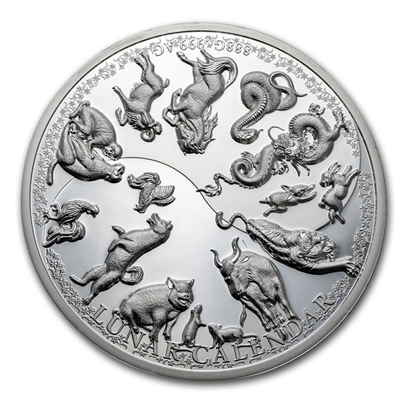 2020 Samoa 888 gram Silver Chinese Zodiac Lunar Calendar 2020 Samoa 888 gram Silver Chinese Zodiac Lunar Calendar