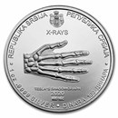 2020 Serbia 1 oz Proof Silver 100 Dinar Nikola Tesla: X-Ray